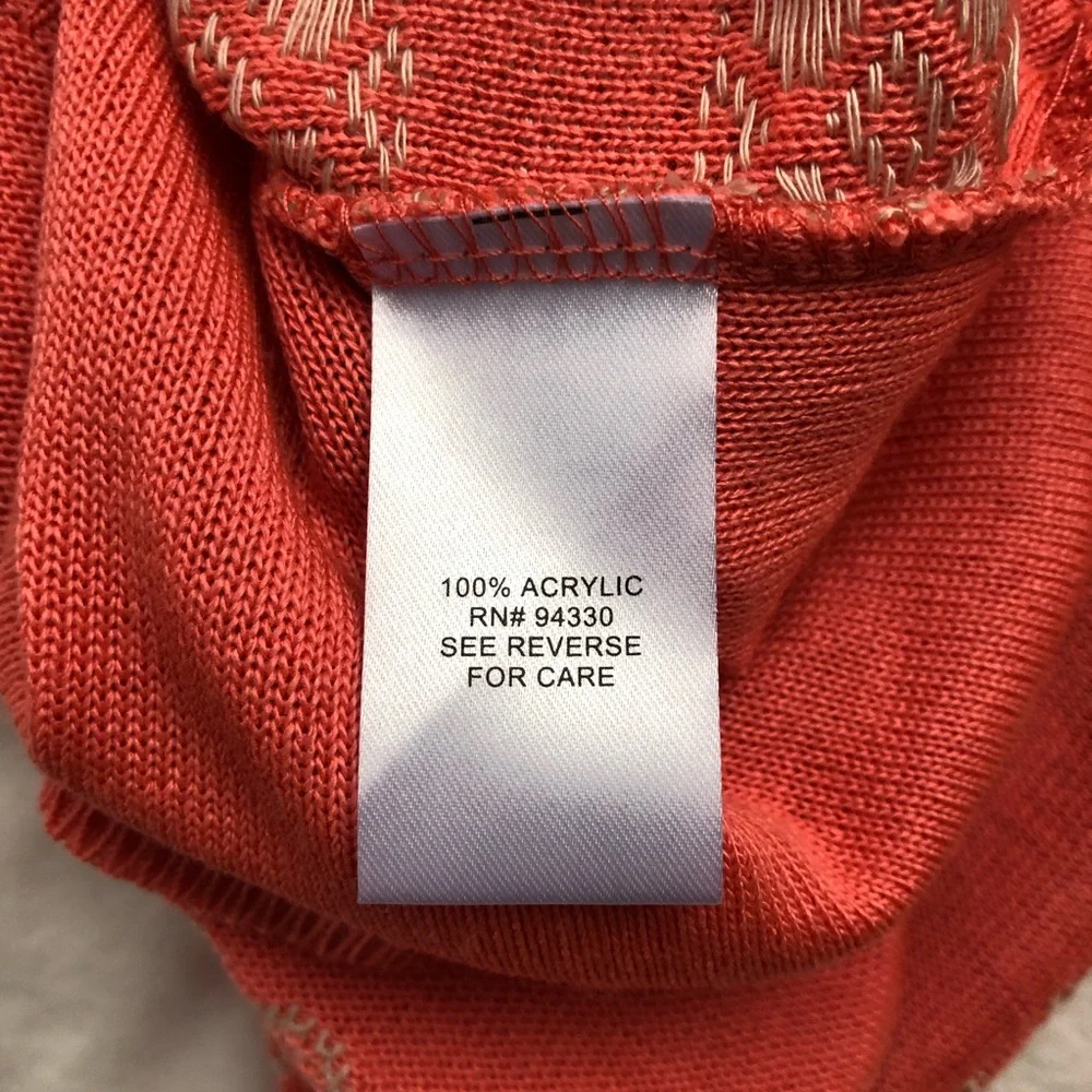 One A Coral and Cream Crew Neck Sweater - Picture 8 of 8
